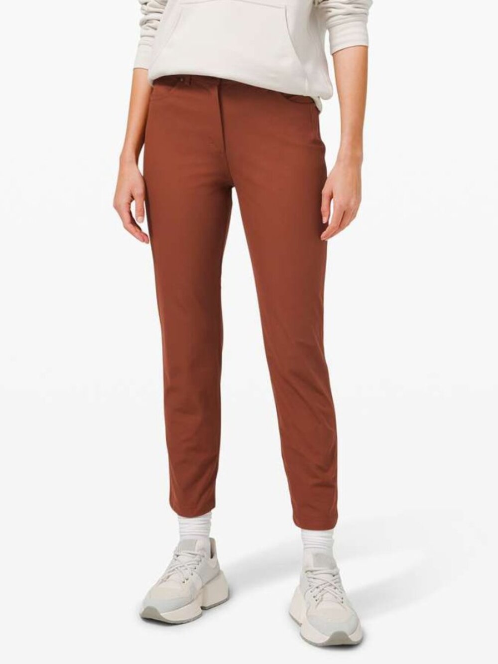 Lululemon City Sleek 5 Pocket 7/8 Pant in Dark Terracotta